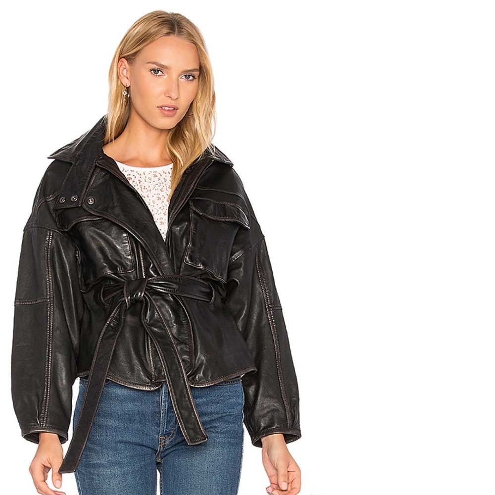 SOLD - Marissa Webb Leather Anorak Jacket